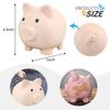 HengDu Cute Piggy Bank, Made of Drop-Resistant Environmentally Friendly Plastic, a Great Gift for Children (Flesh) view 2
