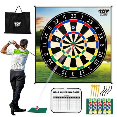 TOY Life Golf Chipping Game Set  Golf Target Sticky Battle Mat with 20 Sticky Balls, Hitting Mat, Scoreboard, Fun Backyard Chip Game for Adults & Kids, Indoor/Outdoor Play