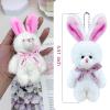 12 PCS Small White Stuffed Plush Bunny, 5 inch Cute Soft Mini Bunnies Bulk,Small Rabbit Keychain Plush for Easter Basket Filler , Baby Shower Decoration, Birthday Theme Party Favors, DIY Accessory view 2