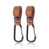 2 Pcs Brown Baby Stroller Hooks for Hanging | Multipurpose Stroller Straps with Durable and Stylish Stroller Clips for Diaper Bags | The Perfect Mummy Hook for Pram, Wheelchair, Shopping and Pet Carts view 1