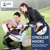2 Pcs Brown Baby Stroller Hooks for Hanging | Multipurpose Stroller Straps with Durable and Stylish Stroller Clips for Diaper Bags | The Perfect Mummy Hook for Pram, Wheelchair, Shopping and Pet Carts view 2