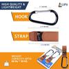 2 Pcs Brown Baby Stroller Hooks for Hanging | Multipurpose Stroller Straps with Durable and Stylish Stroller Clips for Diaper Bags | The Perfect Mummy Hook for Pram, Wheelchair, Shopping and Pet Carts view 3