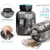 X-Large Piggy Bank for Adults Kids, Vcertcpl Digital Coin Counting Bank with LCD Counter, 2.4L Capacity, Great Coin Counter Bank Money Counting Jar with Total Amount Displayed (Gray2, X-Large) view 3