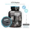 X-Large Piggy Bank for Adults Kids, Vcertcpl Digital Coin Counting Bank with LCD Counter, 2.4L Capacity, Great Coin Counter Bank Money Counting Jar with Total Amount Displayed (Gray2, X-Large) view 4