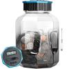 X-Large Piggy Bank for Adults Kids, Vcertcpl Digital Coin Counting Bank with LCD Counter, 2.4L Capacity, Great Coin Counter Bank Money Counting Jar with Total Amount Displayed (G Gray, X-Large) view 1