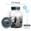 X-Large Piggy Bank for Adults Kids, Vcertcpl Digital Coin Counting Bank with LCD Counter, 2.4L Capacity, Great Coin Counter Bank Money Counting Jar with Total Amount Displayed (G Gray, X-Large) view 4