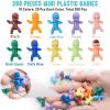 SHAOQINLIN Mini Plastic Babies, 200 Pcs Mini Baby 1 Inch Small King Cake Babies Bulk Plastic Baby Ice Cube Game DIY Tiny Party Decorations (10 Colors) view 2