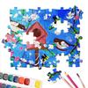 100 Piece Blank Puzzle Pieces for Crafts, Freeform Blank Wooden Puzzles for Arts & DIY, Each Piece is 1.8x1.3 Inches with Round Traditional Knob Interlocks view 3
