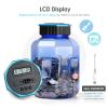 X-Large Piggy Bank for Adults Kids, Vcertcpl Digital Coin Counting Bank with LCD Counter, 2.4L Capacity, Great Coin Counter Bank Money Counting Jar with Total Amount Displayed (Blue2, X-Large) view 4