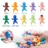 SHAOQINLIN Mini Plastic Babies, 100 Pcs Mini Baby 1 Inch Small King Cake Babies Bulk Plastic Baby Ice Cube Baby Shower Games Tiny Party Decorations (10 Colors) view 2
