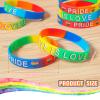 60 Pcs Gay Pride Rainbow Silicone Bracelets LGBT Awareness Pride Wristbands Bulk Pride Gifts LGBTQ Accessories for Men Women Lesbian Party view 2