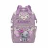M YESCUSTOM Customized Name Diaper Baby Bag with Flowers for Girl,Personalized Nappy Daypack with Large Capacity Mommy Nursing Backpack for Travel Mother's Day Gift for Mommy view 2
