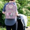 M YESCUSTOM Customized Name Diaper Baby Bag with Flowers for Girl,Personalized Nappy Daypack with Large Capacity Mommy Nursing Backpack for Travel Mother's Day Gift for Mommy view 4