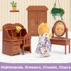 Dollhouse Furniture Set for Kids Toys Miniature Doll House Accessories Pretend Play Toys for Boys Girls & Toddlers Age 3+ with Bedroom view 4