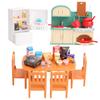 Dollhouse Furniture Set for Kids Toys Miniature Doll House Accessories Pretend Play Toys for Boys Girls & Toddlers Age 3+ with Kitchen view 1