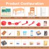 Dollhouse Furniture Set for Kids Toys Miniature Doll House Accessories Pretend Play Toys for Boys Girls & Toddlers Age 3+ with Kitchen view 2