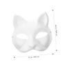 Ipetboom Cat Mask 10 Pcs Masks White Cat Masks to Paint Blank Animal Dress Up DIY White Half for Masquerade Halloween Kids Cosplay Costume Party Favors view 2