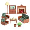 Dollhouse Furniture Set for Kids Toys Miniature Doll House Accessories Pretend Play Toys for Boys Girls & Toddlers Age 3+ with Living Room view 1
