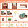 Dollhouse Furniture Set for Kids Toys Miniature Doll House Accessories Pretend Play Toys for Boys Girls & Toddlers Age 3+ with Living Room view 2