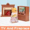 Dollhouse Furniture Set for Kids Toys Miniature Doll House Accessories Pretend Play Toys for Boys Girls & Toddlers Age 3+ with Living Room view 4