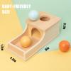 Busy edition Montessori Toys Object Permanence Box Soft Sound Wooden Color Baby Ball Drop Play for 6 Month 1 2 3 Year Old Toddlers Infant Early Age Toy view 2
