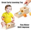 Busy edition Montessori Toys Object Permanence Box Soft Sound Wooden Color Baby Ball Drop Play for 6 Month 1 2 3 Year Old Toddlers Infant Early Age Toy view 4