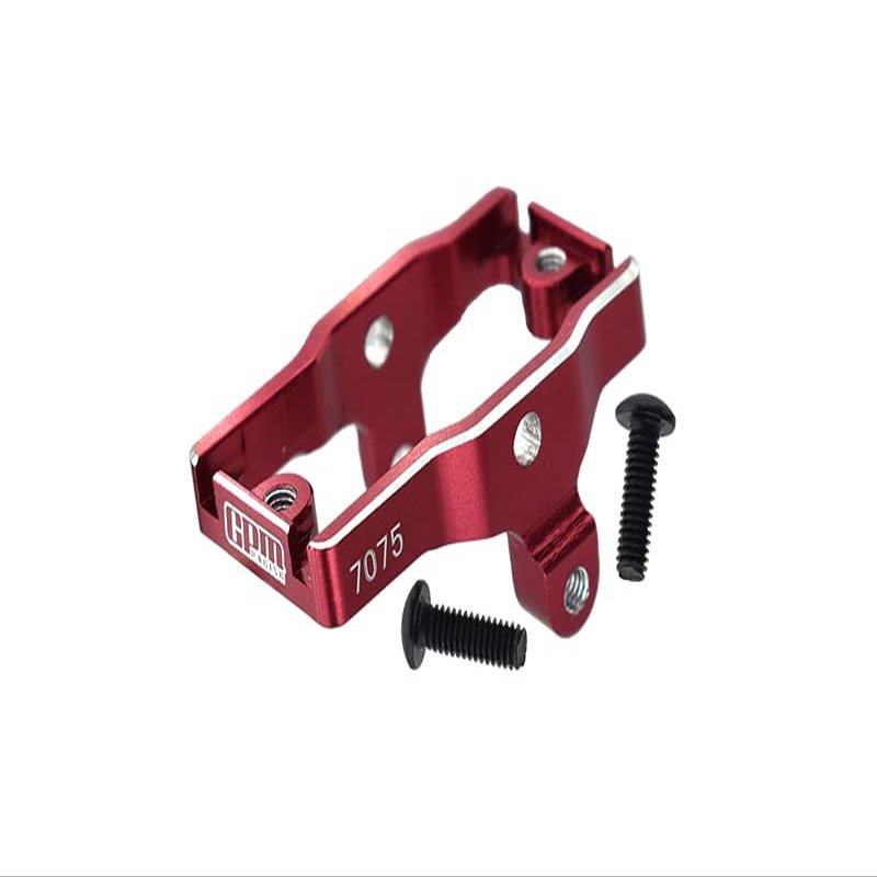 GPM Upgrades Aluminum 7075-T6 Servo Mount for 1/18 4WD TRX4M Ford Bronco97074-1/ TRX4M Land Rover Defender97054-1 Rc Cars (Red)