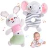 FPVERA Baby Rattles 0-6 Months: Soft Rattle Toys for Newborns, Plush Stuffed Animal Rattle for Infants, Toddlers Boys Girls Shower Gift view 1
