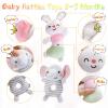 FPVERA Baby Rattles 0-6 Months: Soft Rattle Toys for Newborns, Plush Stuffed Animal Rattle for Infants, Toddlers Boys Girls Shower Gift view 2