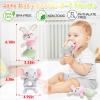 FPVERA Baby Rattles 0-6 Months: Soft Rattle Toys for Newborns, Plush Stuffed Animal Rattle for Infants, Toddlers Boys Girls Shower Gift view 4