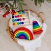 Wooden Ring Stacker, Baby Nursery Decor, Wooden Baby Toy, Montessori Toys, Pyramid Toy, Sensory Toy, Stacking Toys view 3