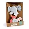 Doudou et Compagnie - Colours Savannah - Wooden Elephant Rattle - Grey - 15 cm - Newborn Gift - DC4077 view 1