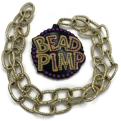 Bead Pimp Mardi Gras Bead Necklace Flash New Orleans Beads Party Ladies