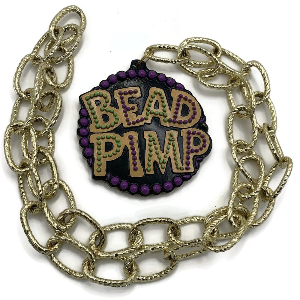 Bead Pimp Mardi Gras Bead Necklace Flash New Orleans Beads Party Ladies