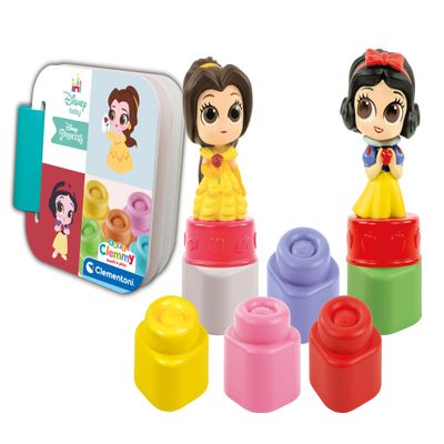 Clementoni Princess Soft Clemmy Disney Princess First Set, Building Bricks, Soft Block 6 Months, Awakening Baby, First Age Game, Made in Italy, 17843, Multi-Coloured