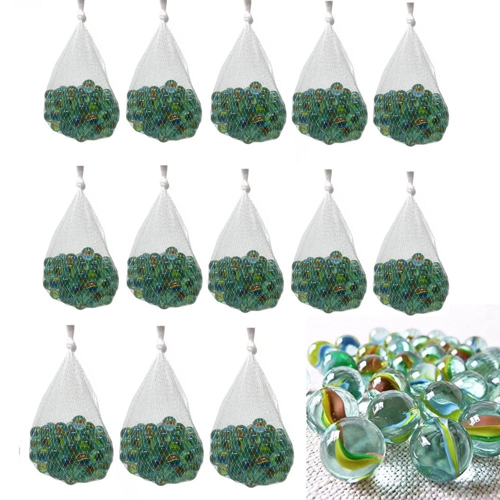 2500 Count of Cats Eyes Glass Marble, Cat's Eyes Marbles 5/8" in Bulk, Shooters Sling Shot Ammo, Wholesale Lot Assorted Colors