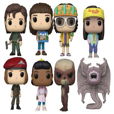 Quad Protector + [Season 4 Wave 2] (Set of 8) [Pop TV] Vinyl Figurine (Stranger Things Bundled with Funko Compatible Pop Box Protector Case)