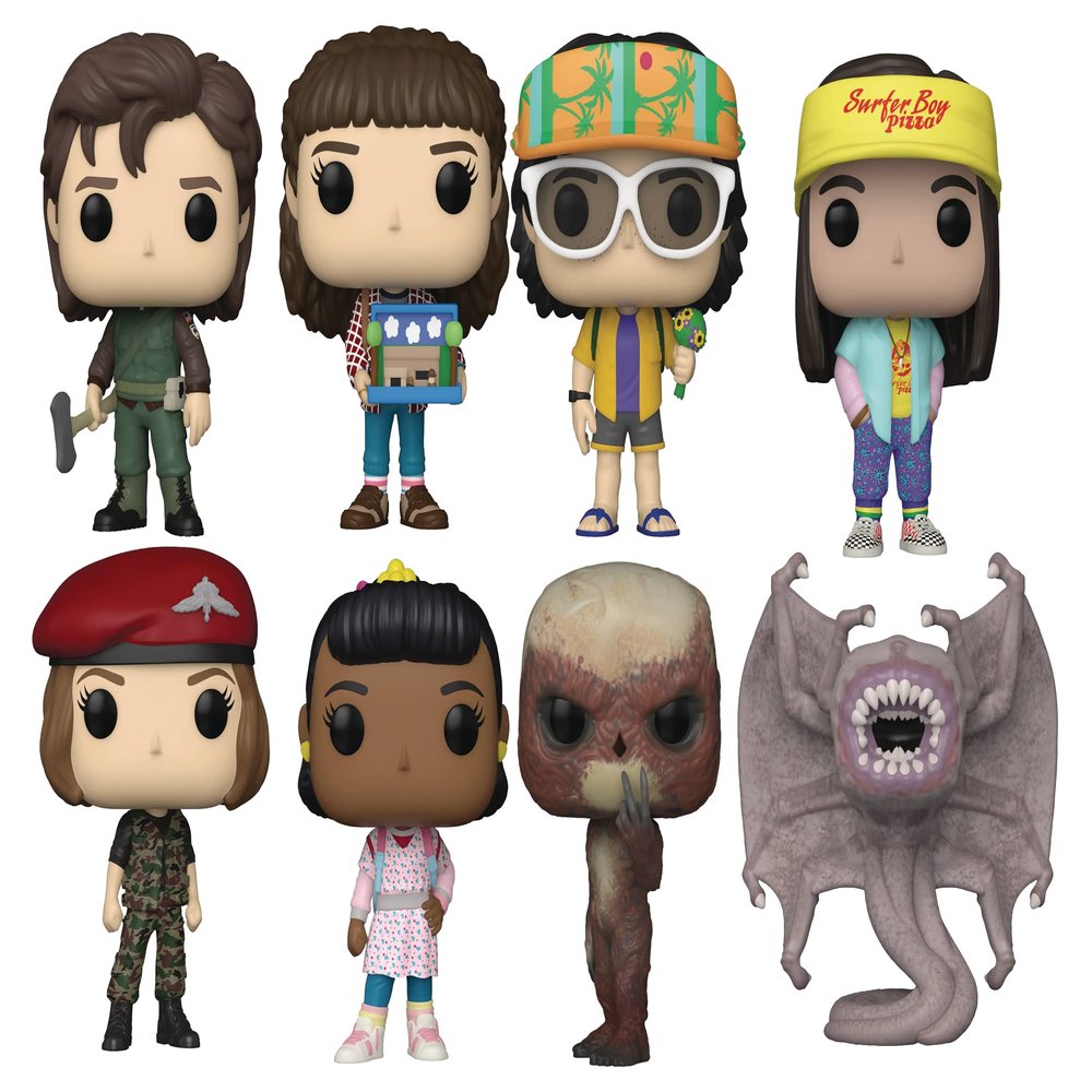 Quad Protector + [Season 4 Wave 2] (Set of 8) [Pop TV] Vinyl Figurine (Stranger Things Bundled with Funko Compatible Pop Box Protector Case)
