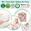 TRENDPLAY Star Ball Pit Balls for Toddlers - 100 Count Star Balls Different Shapes, Non-Toxic Plastic Balls Boys Girls Festival Party Decoration, Pearl Pink+ Brown+White view 4