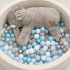 TRENDPLAY Plastic Balls for Ball Pits - Pack of 100 Hollow Balls- Safe and Exciting Playtime - Perfect for Toddler Baby Pools,Party,Festival Decoration, Pearl Blue+Gray+White view 1