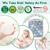 TRENDPLAY Plastic Balls for Ball Pits - Pack of 100 Hollow Balls- Safe and Exciting Playtime - Perfect for Toddler Baby Pools,Party,Festival Decoration, Pearl Blue+Gray+White view 2