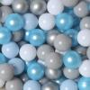 TRENDPLAY Plastic Balls for Ball Pits - Pack of 100 Hollow Balls- Safe and Exciting Playtime - Perfect for Toddler Baby Pools,Party,Festival Decoration, Pearl Blue+Gray+White view 4