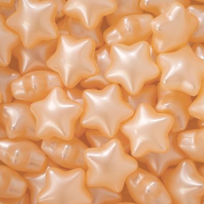 TRENDPLAY Star Balls for Ball Pit -100pcs 2.4 in Plastic Non-Toxic Play Toys Tent Pool Playhouse Playpen Party Decoration, Pearl Gold