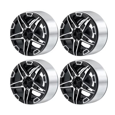 Five-Pointed Star 1.9 Inch Alloy Metal Beadlock Wheel Rims for Axial SCX10 D90 CC01 TRX-4 1/10 RC Crawler Car Model Part ( Color : 4PCS )