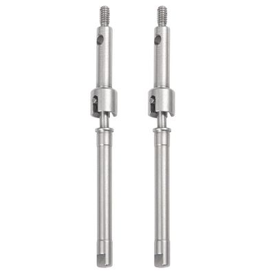 2Pcs Stainless Steel Front / Rear CVD Shaft Drive for Axial SCX24 90081 1/24 RC Crawler Car Model Parts Accessories ( Color : Front )