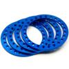 4Pcs Metal Alloy 2.2'' Replacement Wheel Beadlock Ring 7 Colors for Axial Wraith 1/10 RC Crawler Car 2.2 inch Wheel Rims ( Color : Blue ) view 1