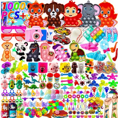 KissFuture 1000 PCS Party Favors for Kids, Fidget Toys Bulk, Prize Treasure Box Toys for Classroom, Birthday Gifts, Pinata Stuffers, Goodie Bags Stuffers for Kids, Carnival Prizes