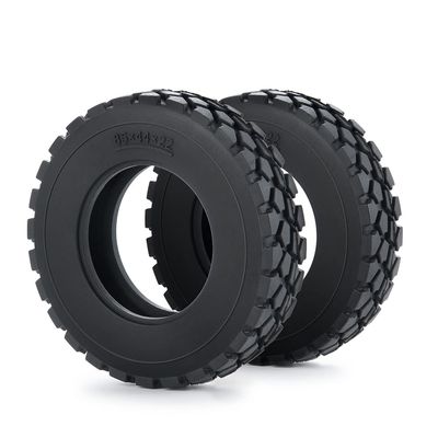 22mm/25mm Width Black Rubber Tyres Wheel Tires for Tamiya 1/14 RC Trailer Tractor Truck Front Rear Wheel Rims 5# ( Color : 22mm 2Pcs )