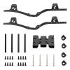 Compatible with LCG Carbon Fiber Chassis Kit Frame Rail Skid Plate Body Post Mount for Axial SCX10 1/10 RC Crawler Car Parts ( Color : Black ) view 1