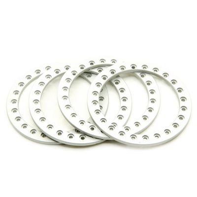 4Pcs Metal Alloy 2.2'' Replacement Wheel Beadlock Ring 7 Colors for Axial Wraith 1/10 RC Crawler Car 2.2 inch Wheel Rims ( Color : Matt Silver )